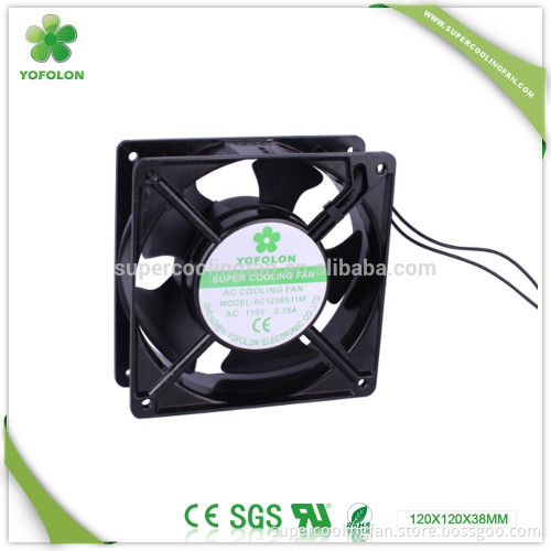 120x120x38mm 220V AC motor Cooling Fan two ball bearing 100% cooper wires ac fan